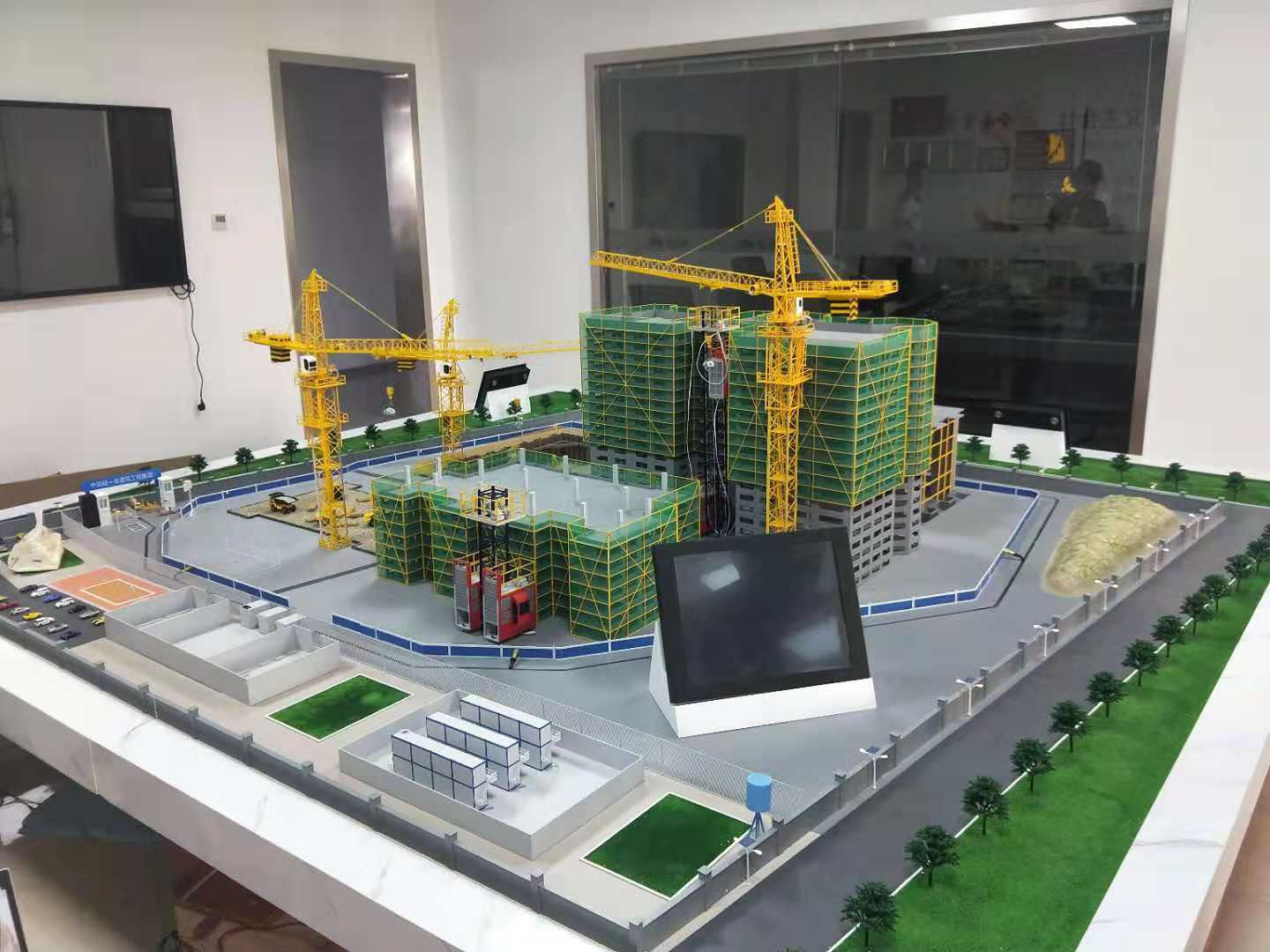 鸡西建筑施工场景模型